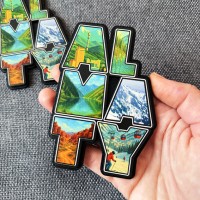 Магнит 3D цветной Almaty