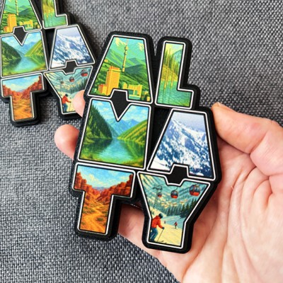 Магнит 3D цветной Almaty