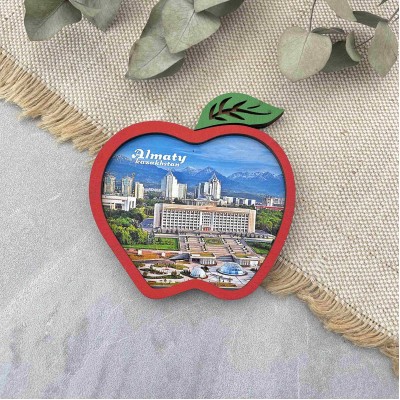 Магнит с фото Яблоко Алматы