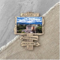 Магнит с фото Указатель Алматы