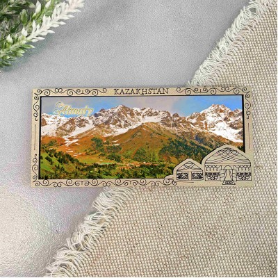 Магнит с фото панорама Юрта Алматы