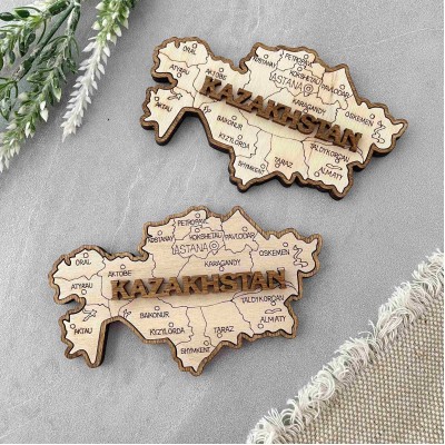 Магнит Карта Казахстана Города