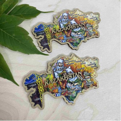 Магнит цветной Карта Казахстана