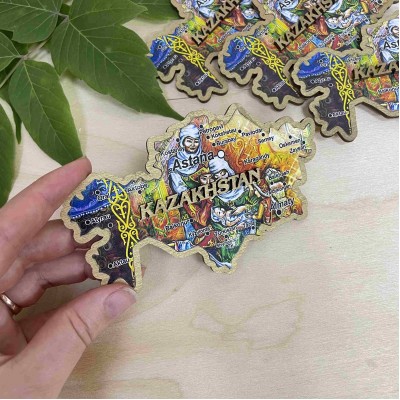 Магнит цветной Карта Казахстана