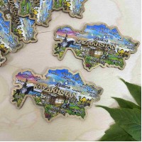 Магнит цветной Карта Казахстана Магнит цветной Карта Казахстана