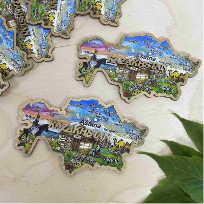 Магнит цветной Карта Казахстана