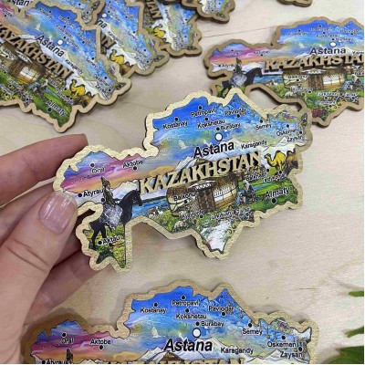 Магнит цветной Карта Казахстана