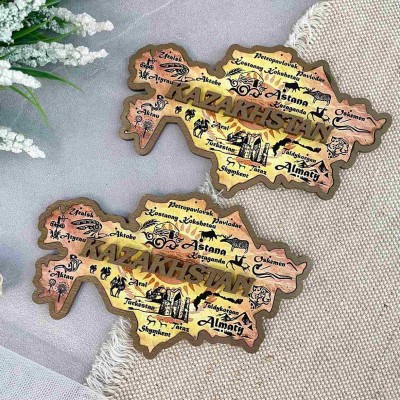 Магнит цветной Карта Казахстана