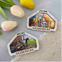 Магнит рамка Юрта с шаныраком Казахстан Магнит рамка Юрта с шаныраком Казахстан