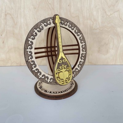 Сувенир Шанырак 110х80 мм. золото Домбра