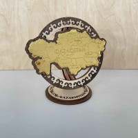 Сувенир Шанырак 110х80 мм. золото Карта