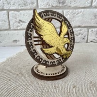 Сувенир Шанырак 110х80 мм. золото Орёл