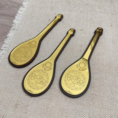 Магнит золото Карта Казахстана Домбра