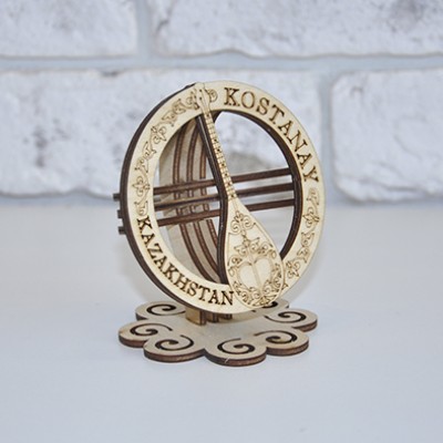 Сувенир Шанырак мини 90х80 мм.  Домбра