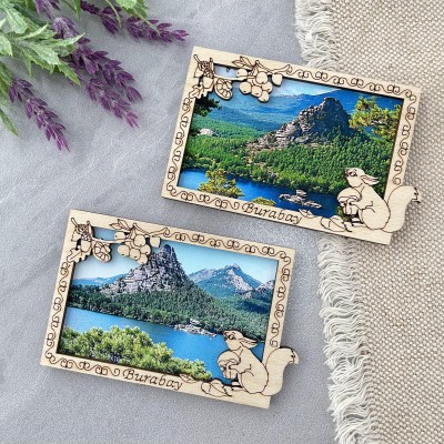 Магнит рамка Белка в лесу