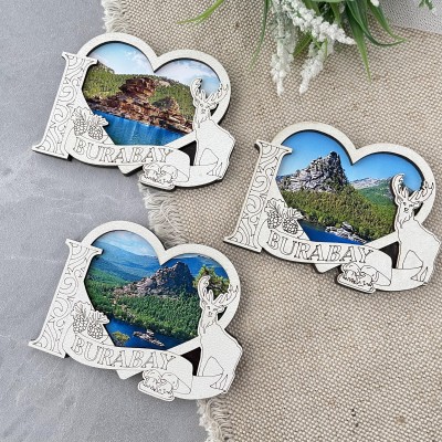 Магнит рамка сердце I LOVE