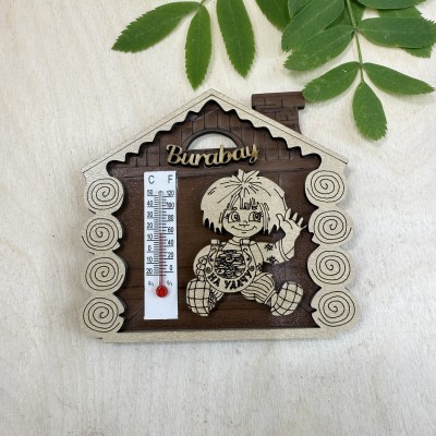 Магнит Домовенок с термометром