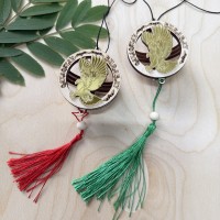 Авто подвеска золото Шанырак с орлом