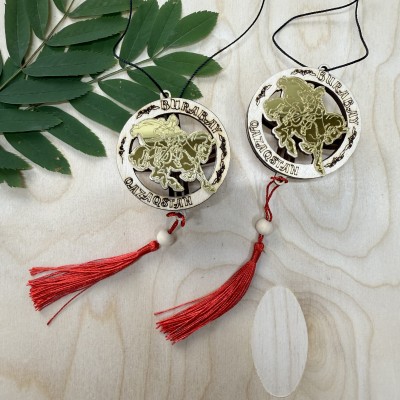 Авто подвеска золото Шанырак с джигитом