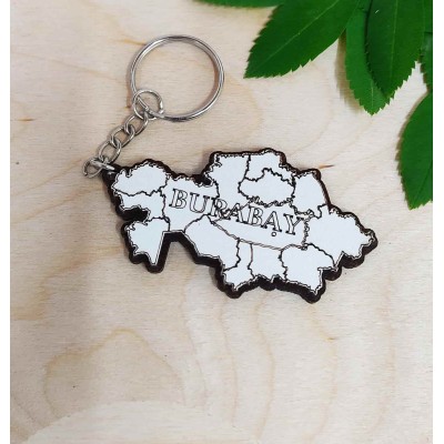 Брелок Карта Казахстана Бурабай