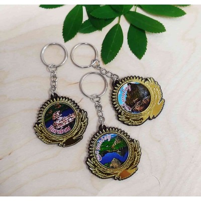 Брелок золото Солнце с орлом