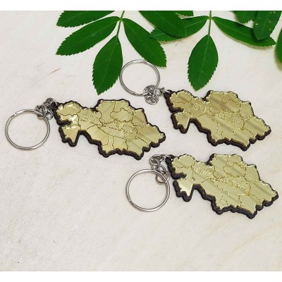 Брелок золото Карта Казахстана Бурабай Брелок золото Карта Казахстана Бурабай