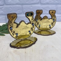 Настольный сувенир золото Подкова Бурабай