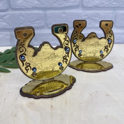 Настольный сувенир золото Подкова Бурабай