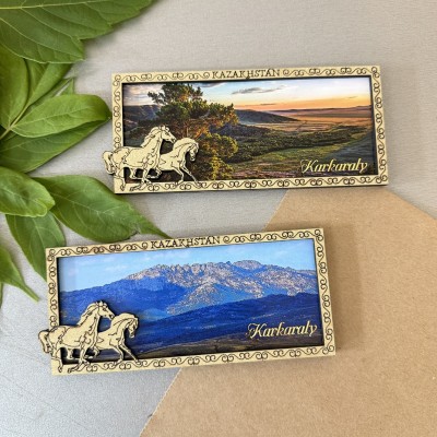 Магнит рамка Панорама Кони