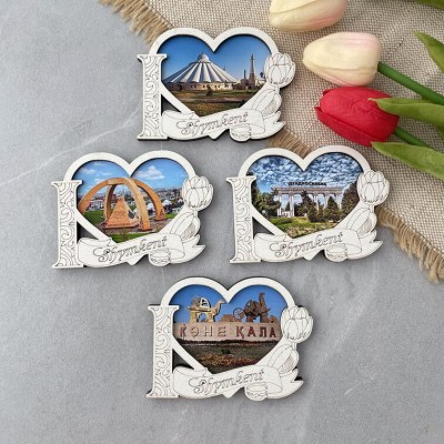 Магнит рамка сердце I LOVE Шымкент Магнит рамка сердце I LOVE Шымкент