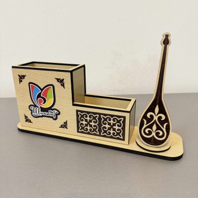 Органайзер 2 отдела светлый с домброй Шымкент