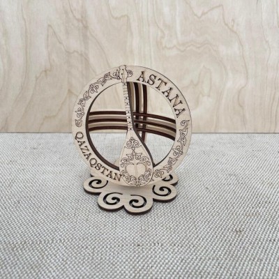 Сувенир Шанырак мини 90х80 мм.  Домбра 