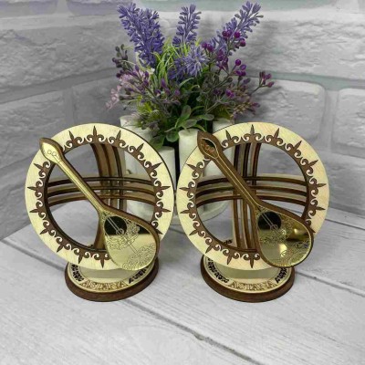 Сувенир Шанырак 120х100 мм. золото Домбра