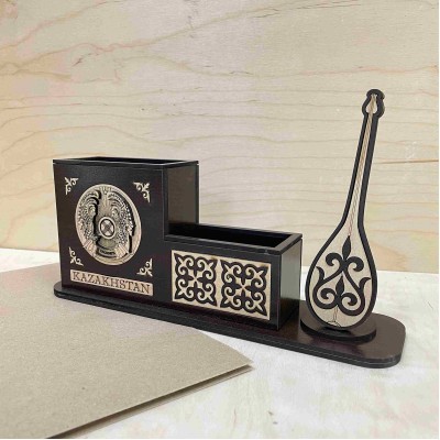 Органайзер 2 отдела тёмный с домброй