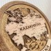 Тарелка деревянная 3D темная Карта 20 см. Алматы