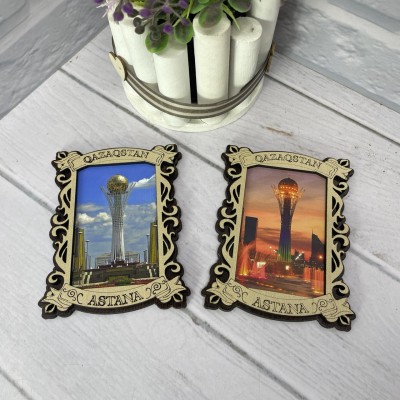 Магнит рамка вертикальный Картина Астана