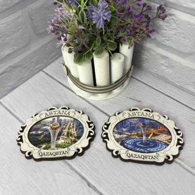 Магнит овал Картина Астана