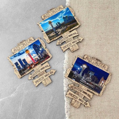 Магнит однослойный Указатель Астана