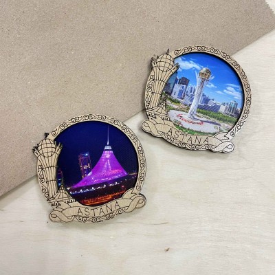 Магнит рамка круглый Байтерек 