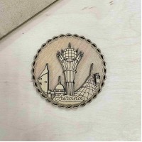 Магнит круглый Город Астана