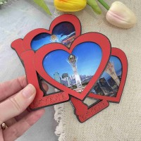 Магнит рамка Сердце красное